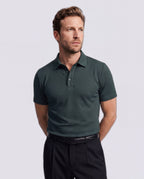 Playera Polo para Hombre de Punto Texturizado y Elástico
