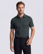 Playera Polo para Hombre de Punto Texturizado y Elástico
