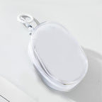 Estuche transparente para cargador blanco con mosquetón