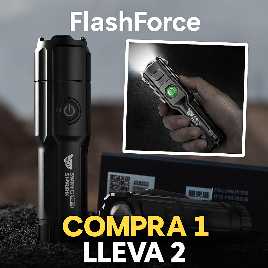FlashForce® – Linterna súper potente de 10.000 lúmenes