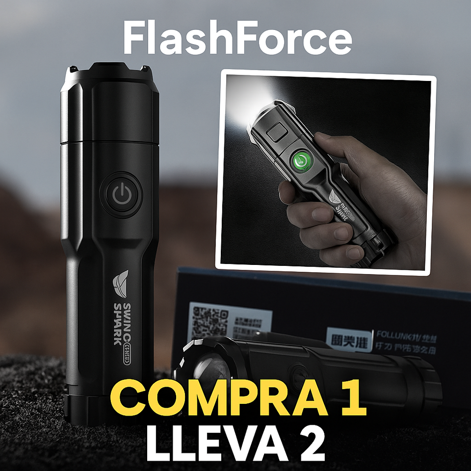 FlashForce® – Linterna súper potente de 10.000 lúmenes