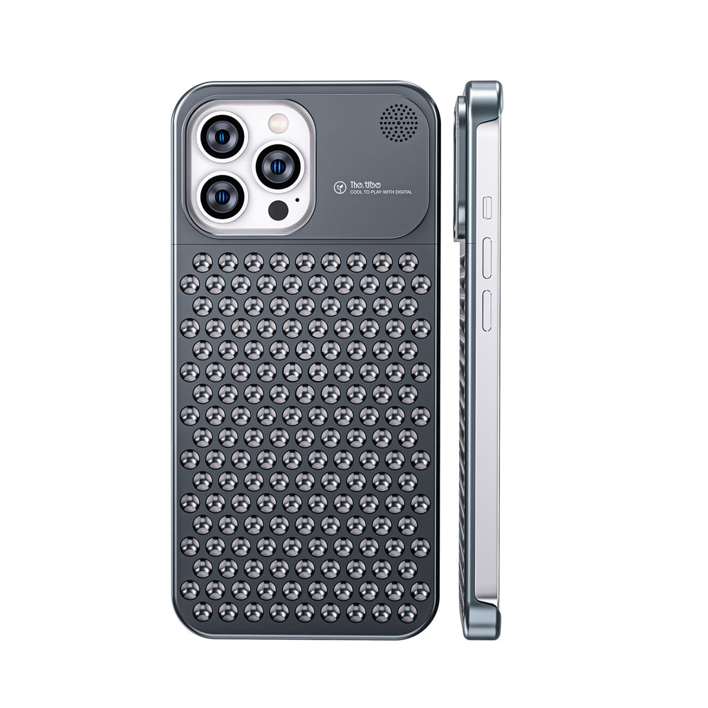 Funda de aluminio para iPhone gris oscuro
