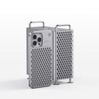 Funda de aluminio para iPhone parada