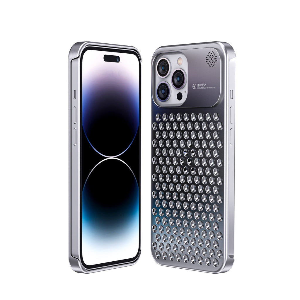 Funda de aluminio para iPhone plata
