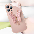Funda de vidrio mariposa 3D vista lateral