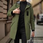 Gabardina Cortavientos con Capucha para Hombre Largo Medio - vista 7
