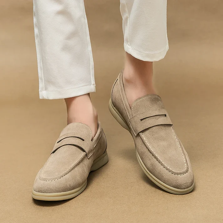 Mocasines de Ante para Hombre con Suela Ligera – Marrón, Beige o Negro