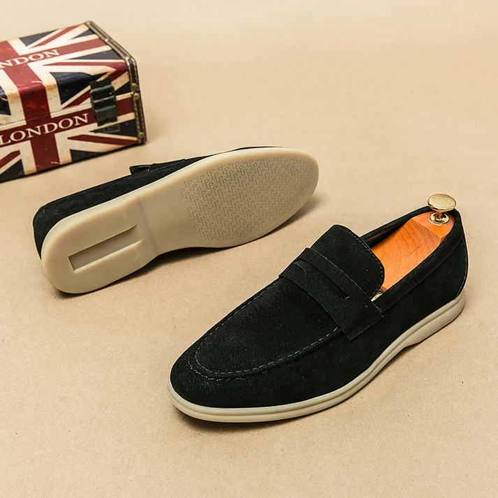 Mocasines de Ante para Hombre con Suela Ligera – Marrón, Beige o Negro