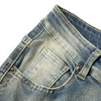Jeans Acampanados Deshilachados para Hombre Estilo Vintage - vista 5