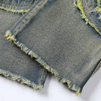 Jeans Acampanados Deshilachados para Hombre Estilo Vintage - vista 6