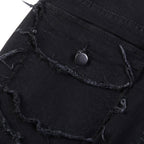Jeans Acampanados Deshilachados para Hombre Estilo Vintage - vista 7