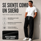 Jeans Holgados de Pierna Recta para Hombre con Cintura Elástica - vista 4