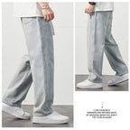 Jeans Holgados de Pierna Recta para Hombre con Cordón - vista 2