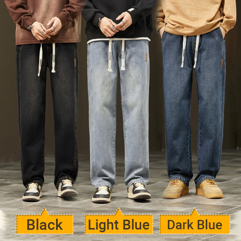 Jeans Holgados de Pierna Recta para Hombre con Cordón - vista 5