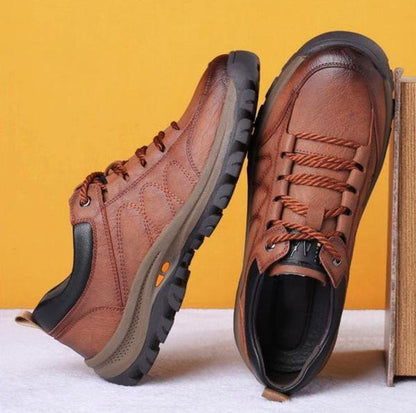 [50% rebajado] Zapatos casuales de cuero con costura a mano para hombre
