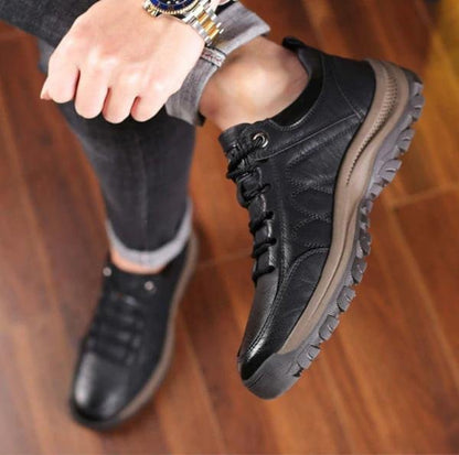 [50% rebajado] Zapatos casuales de cuero con costura a mano para hombre