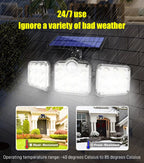 Lámpara Solar LED de 3 Cabezas con Sensor de Movimiento - vista 6