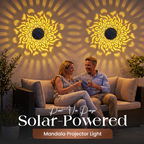 Lámpara Solar Proyector de Mandala para Jardín