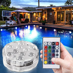 Luces LED Sumergibles con Control Remoto para Alberca y Pecera