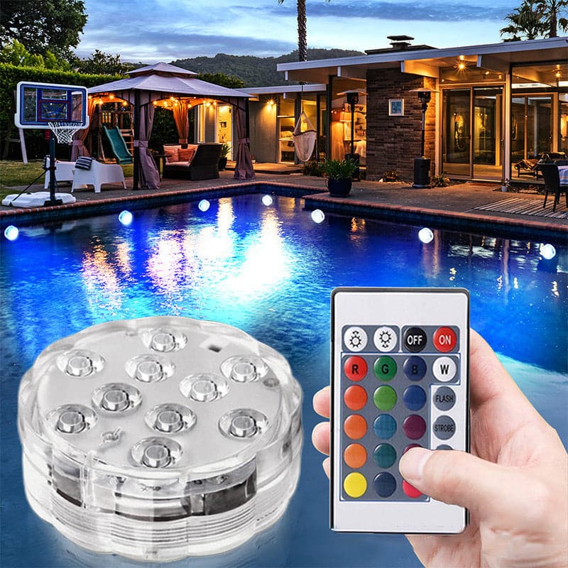 Luces LED Sumergibles con Control Remoto para Alberca y Pecera