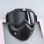 Máscara con Goggles Desmontables para Moto, Obra y Polvo