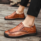 Mocasines de Piel Cosidos a Mano para Hombre