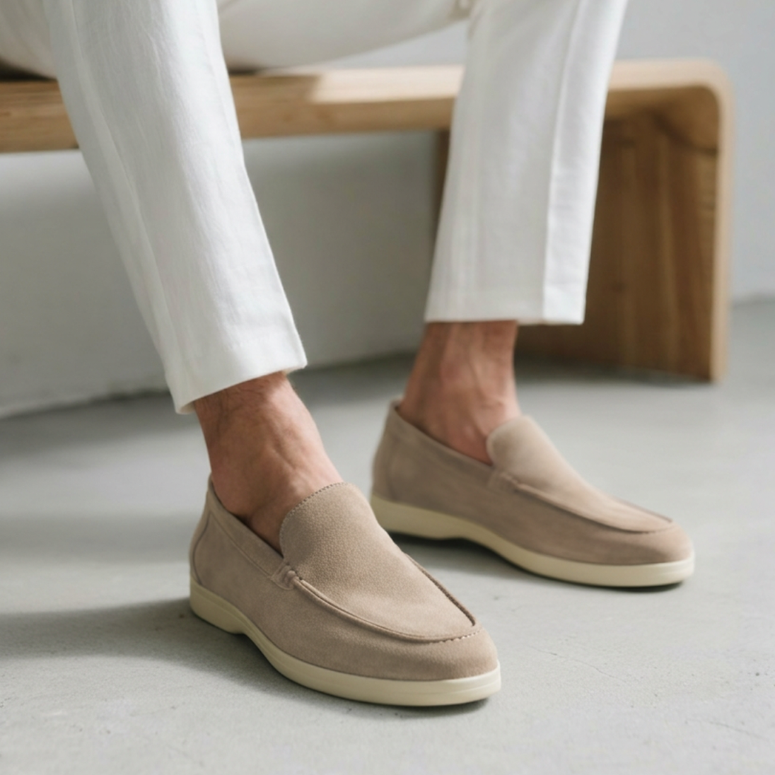 Mocasines de Gamuza para Hombre con Plantilla de Apoyo