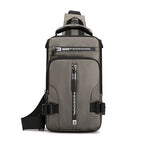 Mochila Cruzada Impermeable para Hombre Multifuncional en color caqui