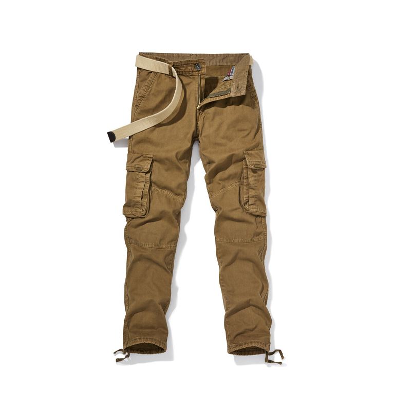 Pantalón Cargo Táctico para Hombre de Algodón Multibolsillos en color marrón