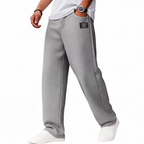 Pantalón Holgado de Punto Waffle para Hombre en color gris