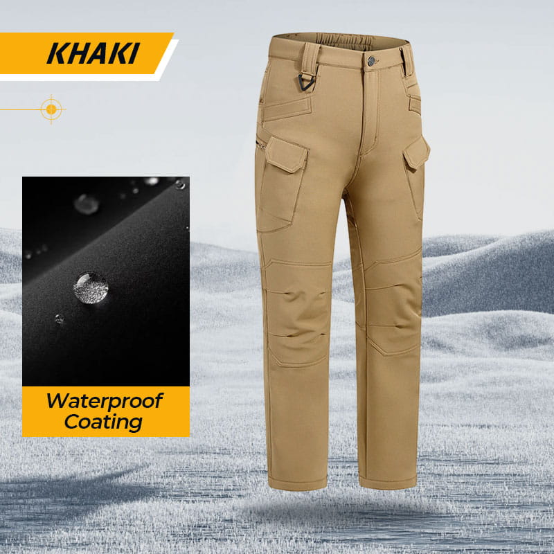 Pantalón de Senderismo con Forro Térmico para Hombre en color caqui
