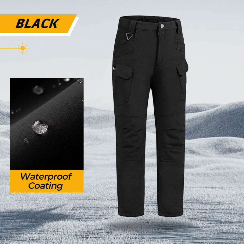 Pantalón de Senderismo con Forro Térmico para Hombre en color negro