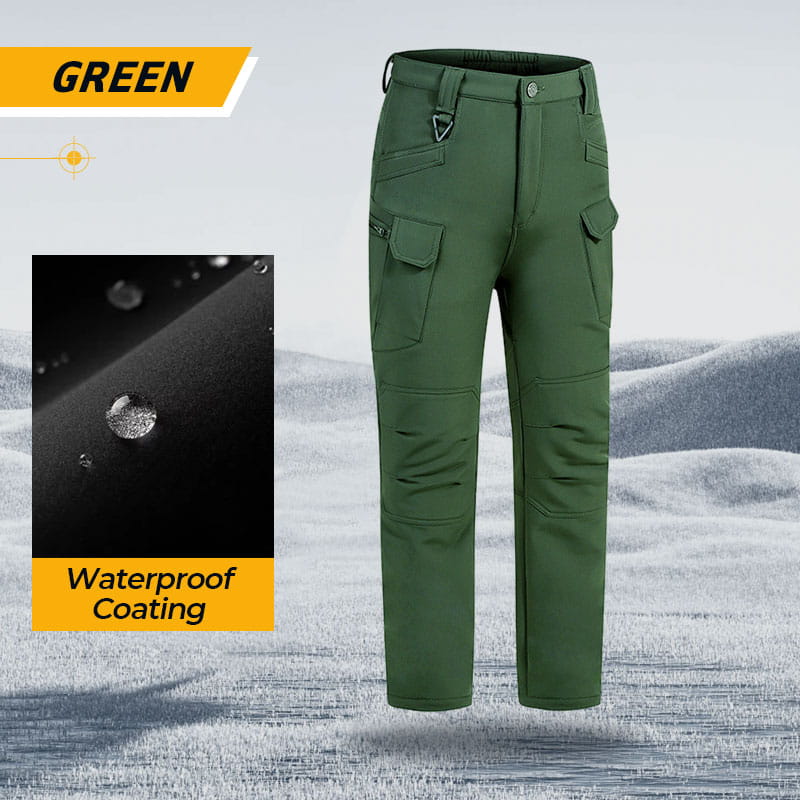 Pantalón de Senderismo con Forro Térmico para Hombre en color verde