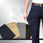 Pantalón de Vestir Elástico para Hombre Corte Clásico