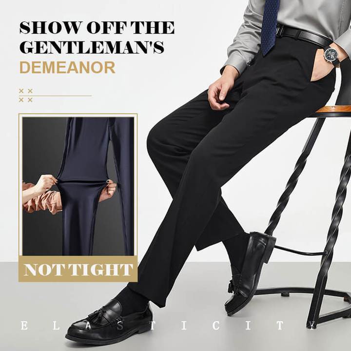 Pantalón de Vestir Elástico para Hombre Corte Clásico - vista 10
