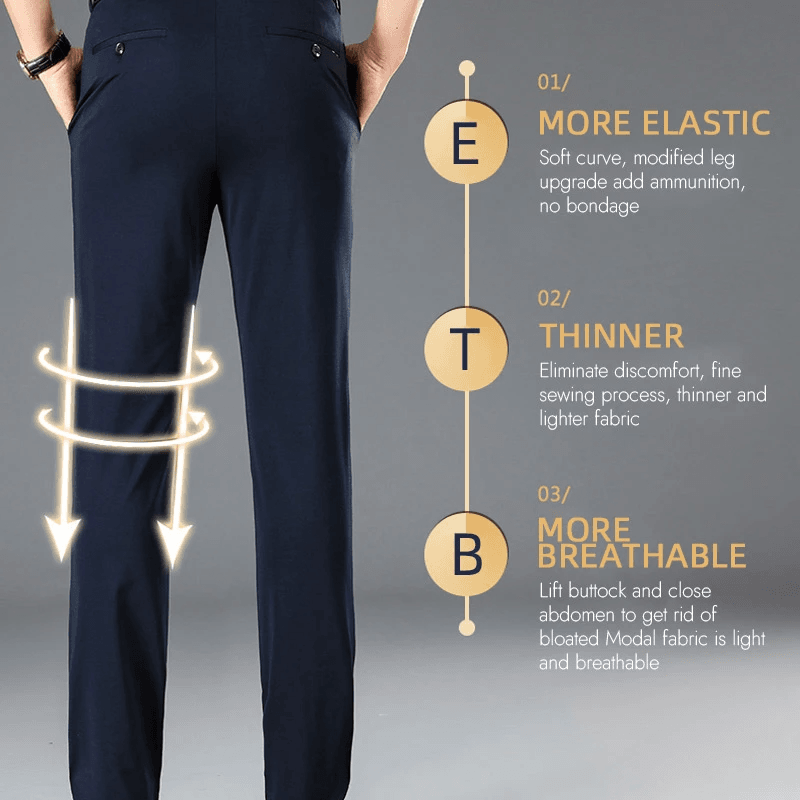 Pantalón de Vestir Elástico para Hombre Corte Clásico - vista 13