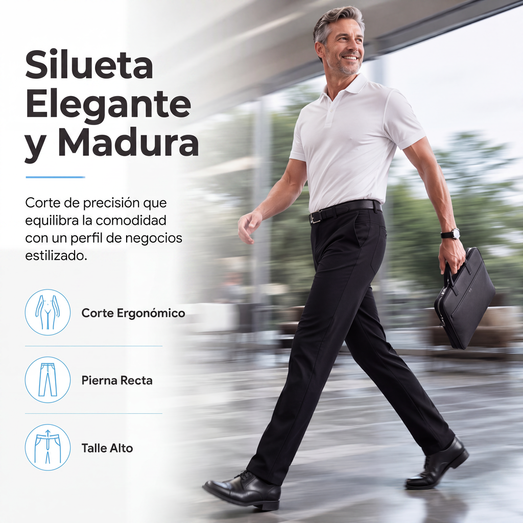 Pantalón de Vestir de Seda Fría para Hombre - vista 4
