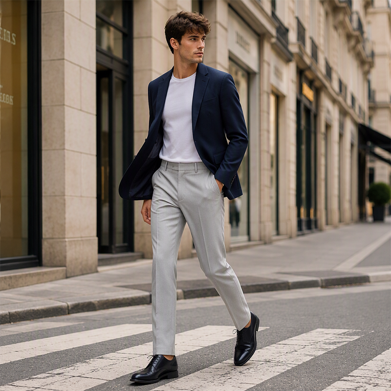 Pantalón de Vestir de Seda Fría para Hombre - vista 7