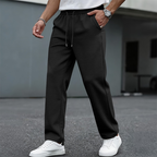 Pantalón Waffle para Hombre con Cordón Pierna Recta - vista 5