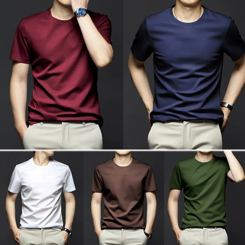 Playera Cuello Redondo de Algodón Mercerizado para Hombre - vista 7
