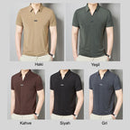 Playera Cuello V de Seda Fría para Hombre - vista 9