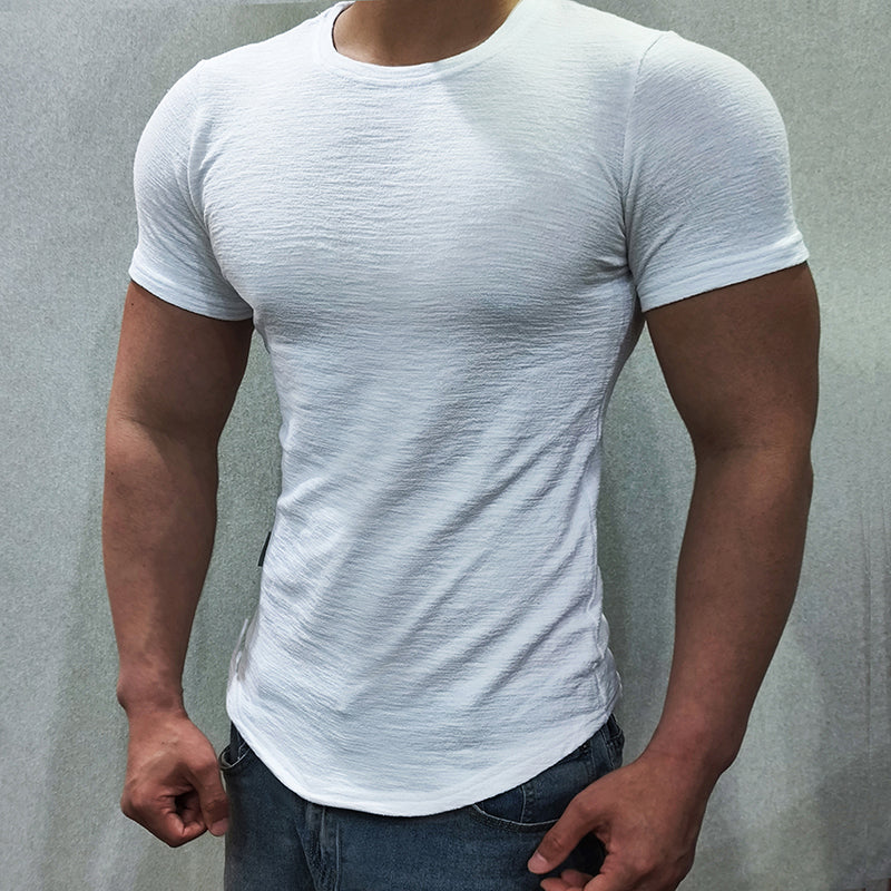 Playera Deportiva de Secado Rápido para Hombre en color blanco