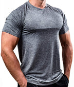 Playera Deportiva de Secado Rápido para Hombre en color gris