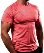 Playera Deportiva de Secado Rápido para Hombre en color rojo