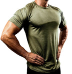 Playera Deportiva de Secado Rápido para Hombre en color verde militar