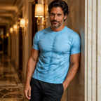 Playera con Estampado 3D de Músculos para Hombre - vista 5