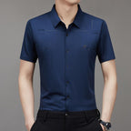 Playera Polo de Algodón Mercerizado para Hombre en color azul marino