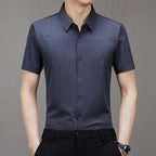 Playera Polo de Algodón Mercerizado para Hombre en color gris