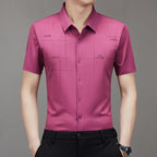 Playera Polo de Algodón Mercerizado para Hombre en color rosa