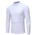 Playera Térmica de Cuello Alto para Hombre Algodón en color blanco